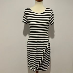 White and green tshirt dress